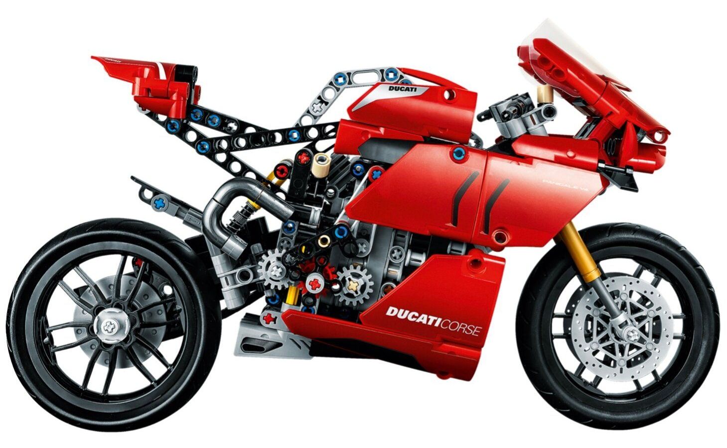 Конструктор LEGO Technic Ducati Panigale V4 R 42107 переднее и заднее колесо мотоцикла для ducati panigale 1098 1198 1199 1299 panigale v2 2020 v4 v4s 2019 2020