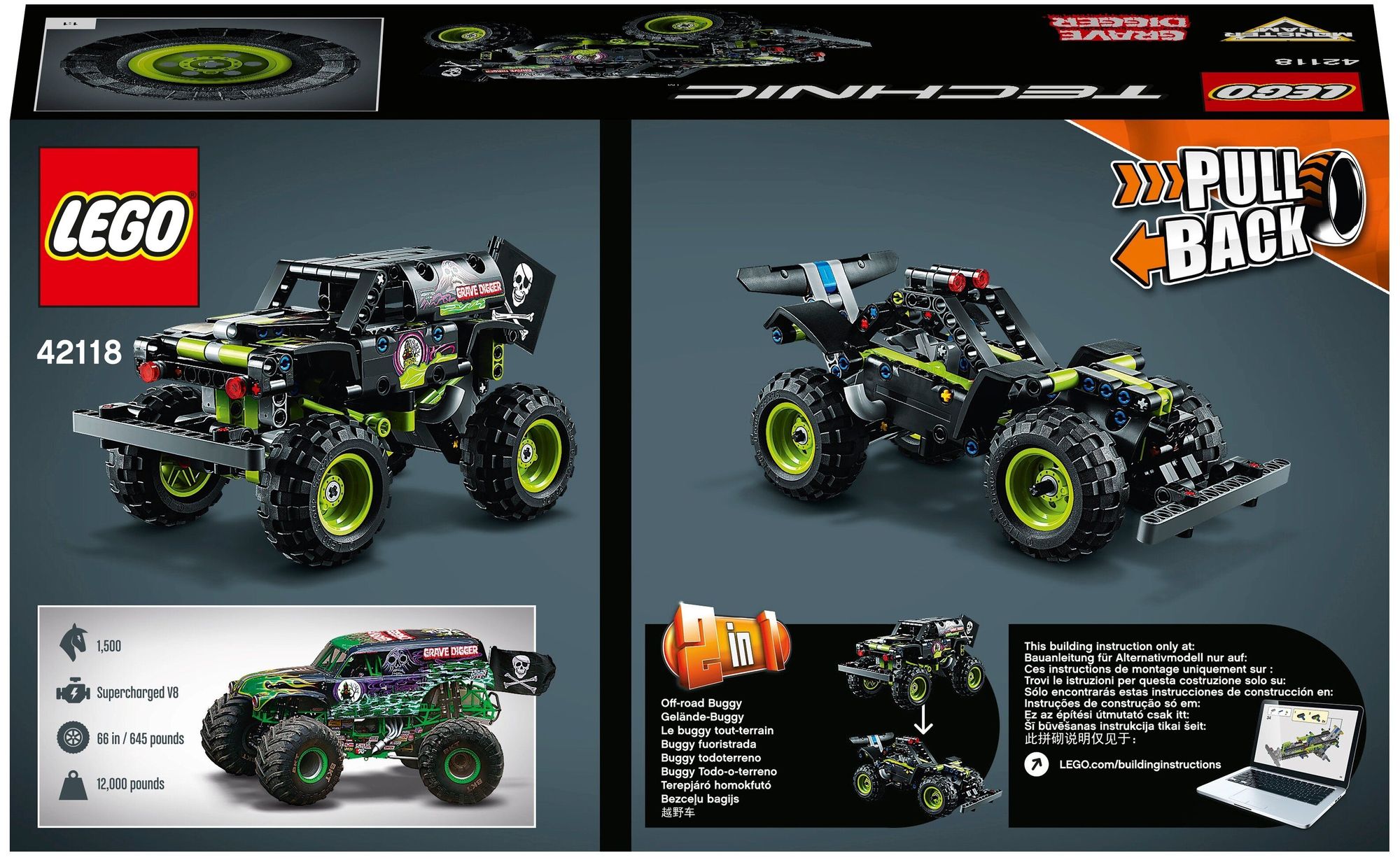 Конструктор LEGO Technic "Monster Jam Grave Digger" 42118 - фото 2