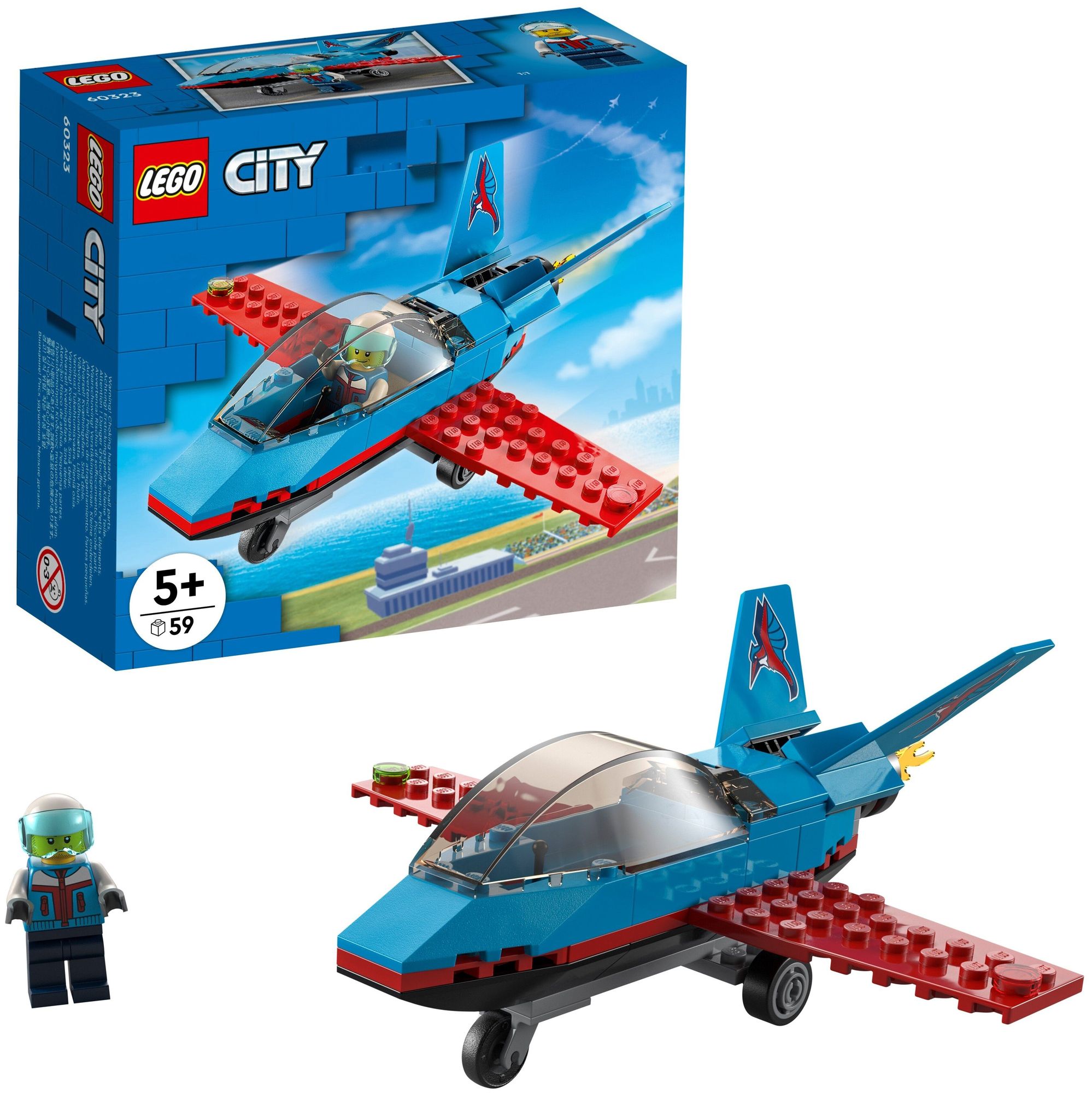 Конструктор Lego City Трюковый самолет (60323) конструктор lego city штаб аварийных транспортных средств
