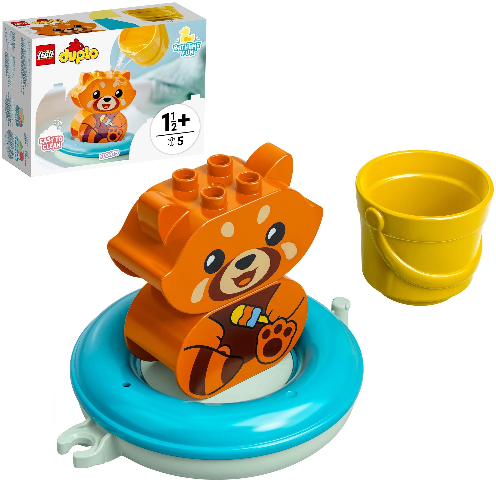 Конструктор Lego Duplo Приключения в ванной: Красная панда на плоту (10964) конструктор lego duplo поезд для животных 10955