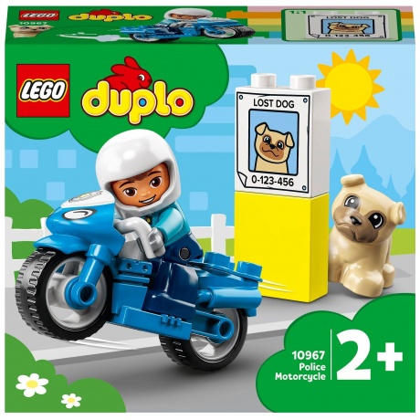 Конструктор LEGO 10967 Duplo Police Motorcycle (Полицейский мотоцикл) - фото 1