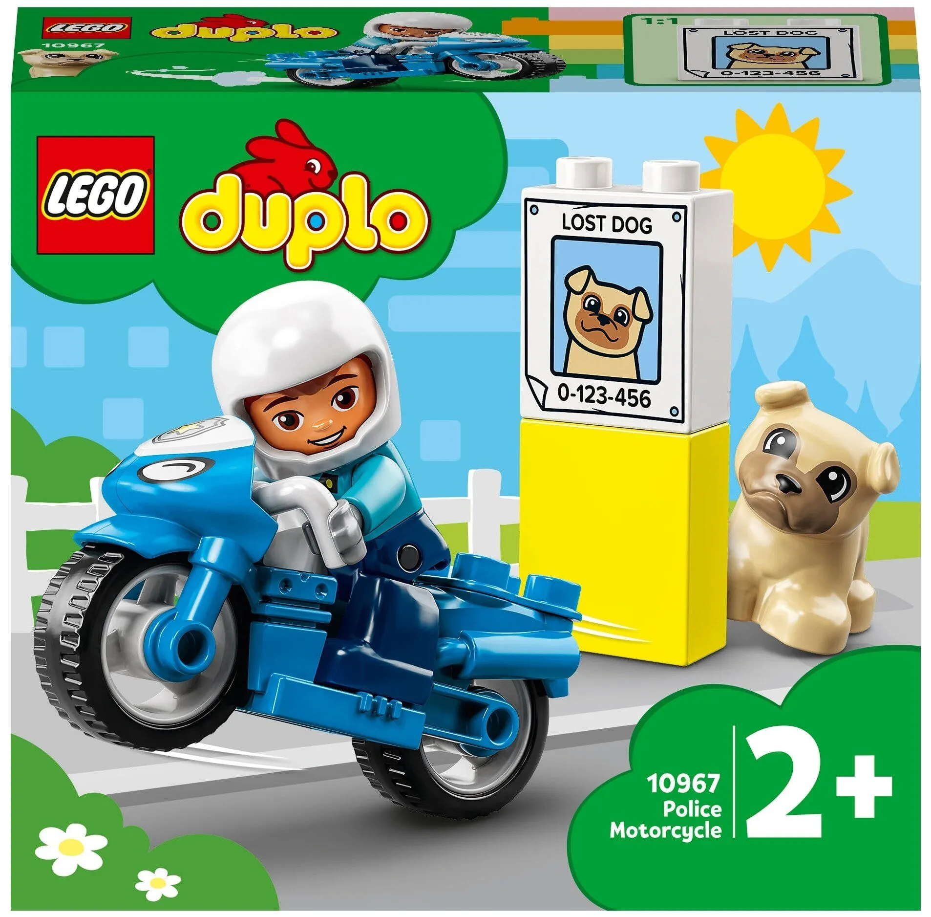 Конструктор LEGO 10967 Duplo Police Motorcycle (Полицейский мотоцикл) - фото 1