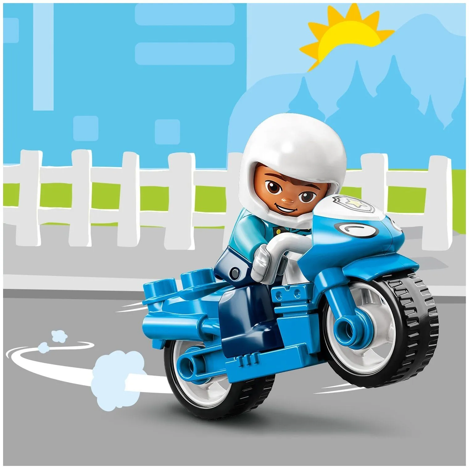 Конструктор LEGO 10967 Duplo Police Motorcycle (Полицейский мотоцикл) - фото 5