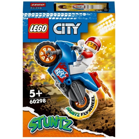 Конструктор LEGO 60298 City Rocket Stunt Bike (Реактивный трюковый мотоцикл) - фото 9