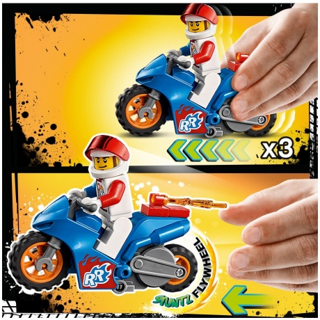 Конструктор LEGO 60298 City Rocket Stunt Bike (Реактивный трюковый мотоцикл) - фото 8