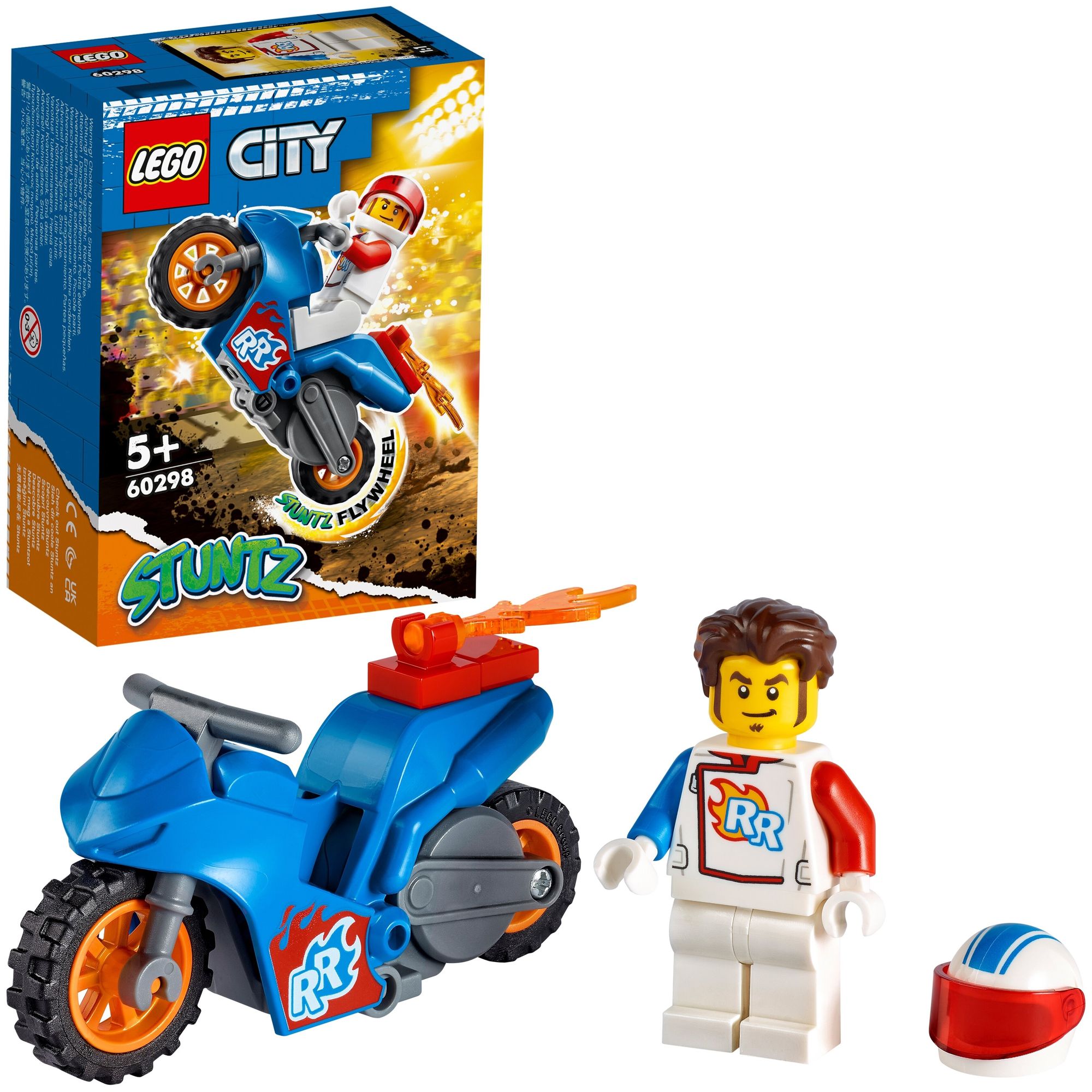 Конструктор LEGO 60298 City Rocket Stunt Bike (Реактивный трюковый мотоцикл) конструктор lego city трюковый грузовик и огненное кольцо 60357