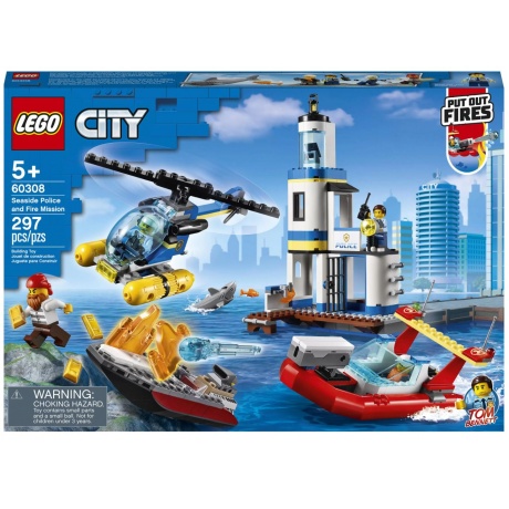Конструктор LEGO 60308 City Seaside Police and Fire Mission - фото 1