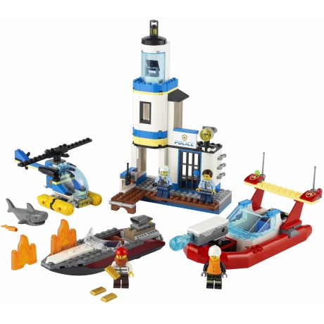 Конструктор LEGO 60308 City Seaside Police and Fire Mission - фото 18