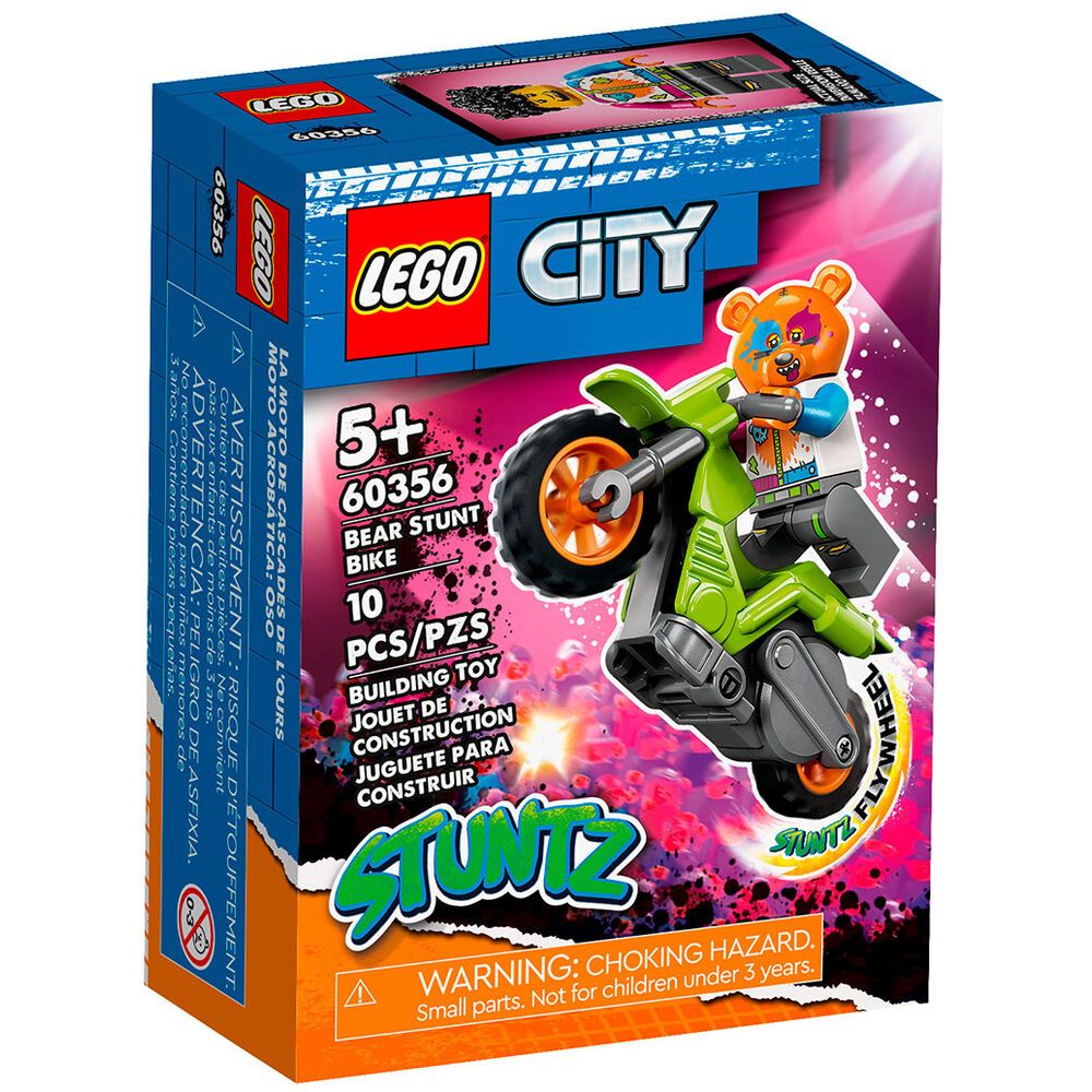 LEGO City Медвежий трюковый мотоцикл 60356 конструктор реактивный трюковый мотоцикл lego city stuntz 60298 5 14 элементов