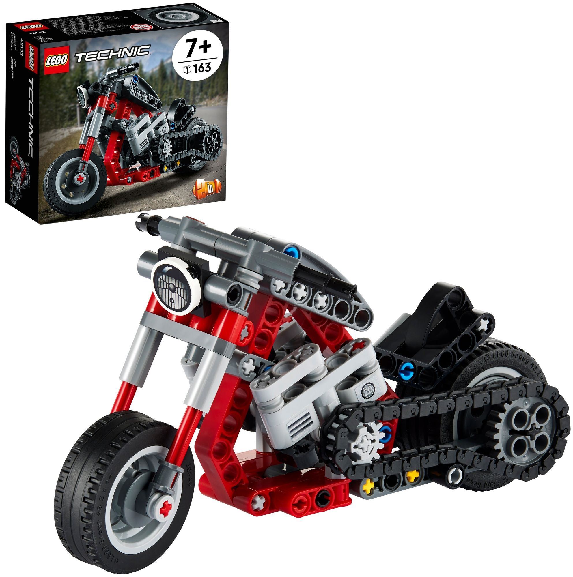 LEGO Technic Мотоцикл 42132 конструктор lego technic 42144 погрузчик