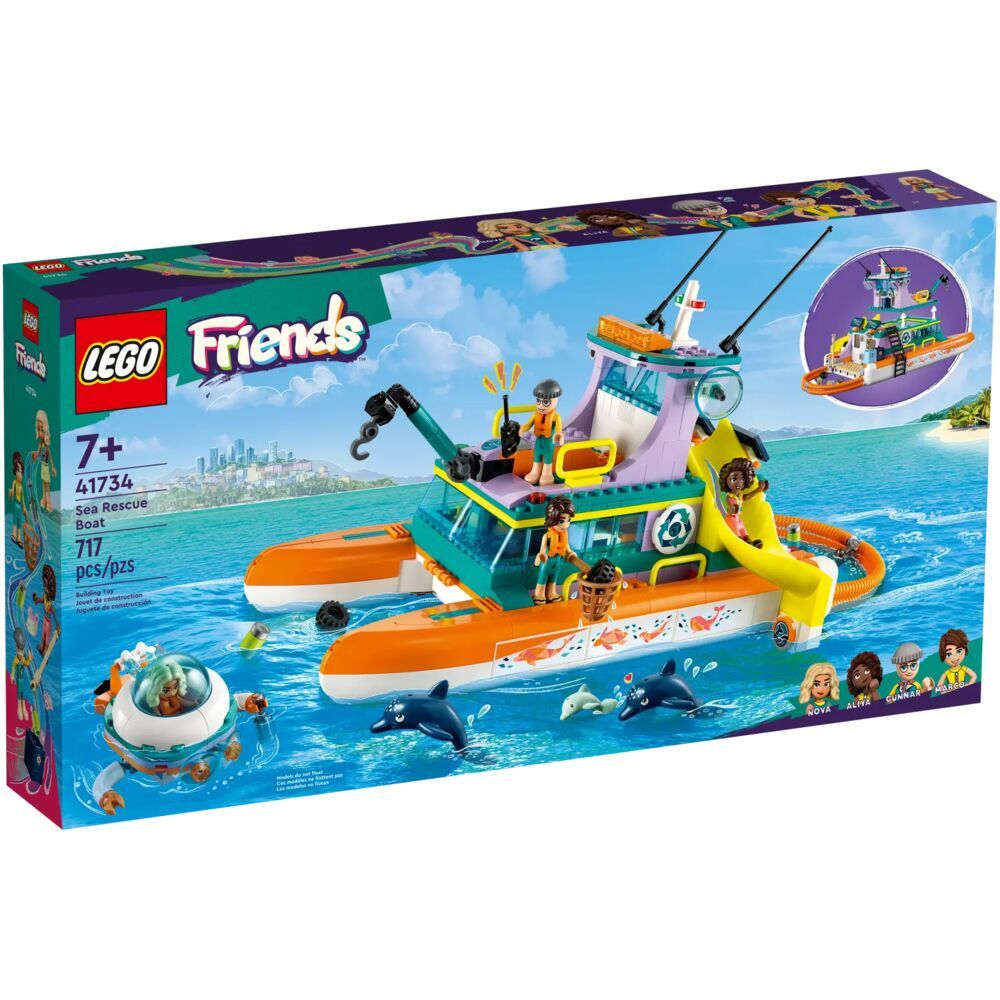 LEGO Friends Морская спасательная лодка 41734 конструктор lego friends грузовик для переработки отходов