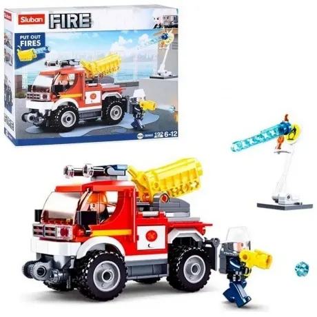 Конструктор "Огонь.Пожарная машина" 192 детали в коробке