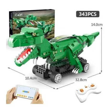 Конструктор "T-Rex" 343 детали на РУ в коробке подвижные элемент...
