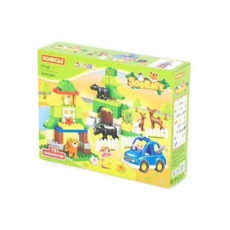 Конструктор "Макси"-"Зоопарк" 78 деталей (в коробке)