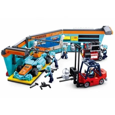 Конструктор "Автогонки.СТО" 555 деталей в коробке