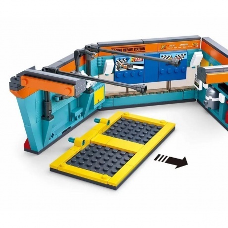 Конструктор "Автогонки.СТО" 555 деталей в коробке - фото 3