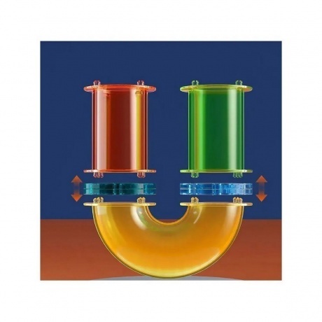 Конструктор магнитный 56 деталей,наклейки (в контейнере) - фото 4