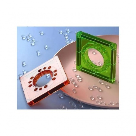 Конструктор магнитный 56 деталей,наклейки (в контейнере) - фото 6