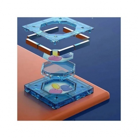 Конструктор магнитный 56 деталей,наклейки (в контейнере) - фото 8