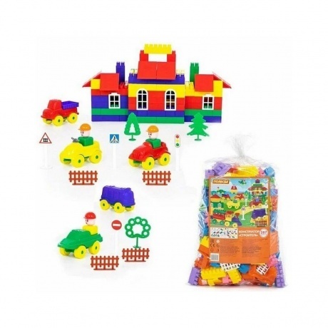 Конструктор "Строитель" 287 деталей (в пакете) - фото 5