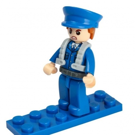 Конструктор "Сопровождение преступника" 245 деталей в коробк е с инерционной машиной - фото 4