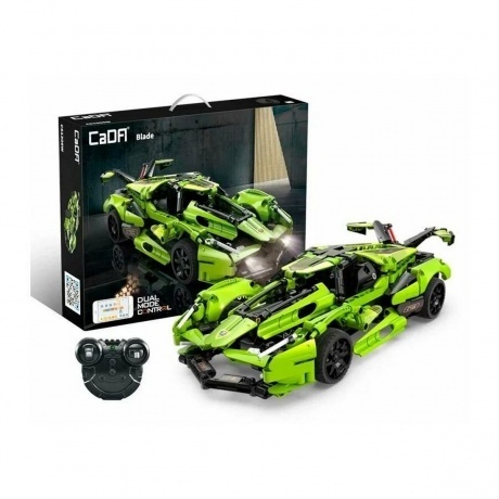 

Конструктор Blade (432 детали) на РУ (свет) в коробке управление пультом и смартфоном;размер авто 31,5х8,5см