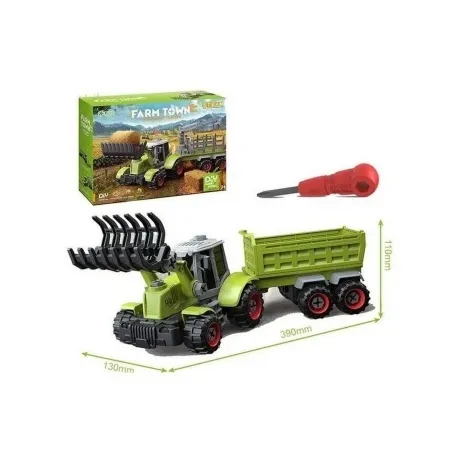 Конструктор "Трактор с прицепом" в коробке