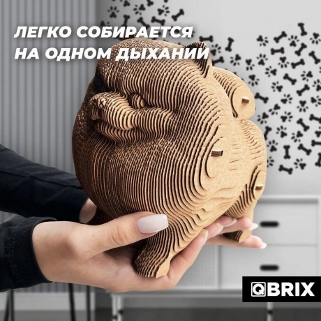 3D конструктор QBRIX Картонный Шпиц - фото 8