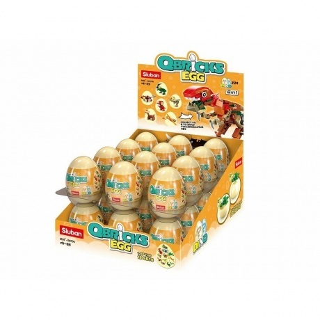 Конструктор "Яйцо динозавра" 12 видов (24 шт в дисплее)