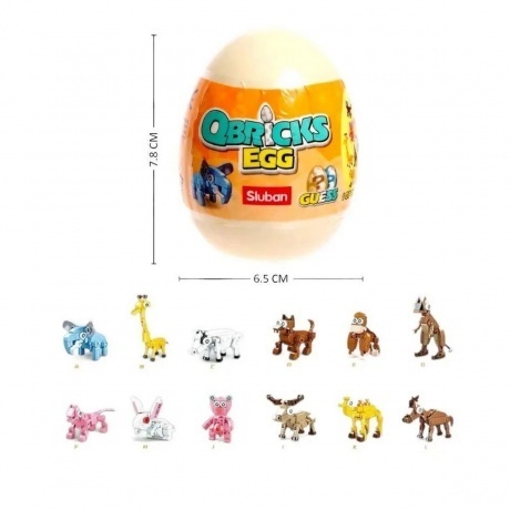Конструктор "Млекопитающие" в яйце (24 штуки в дисплее) - фото 9
