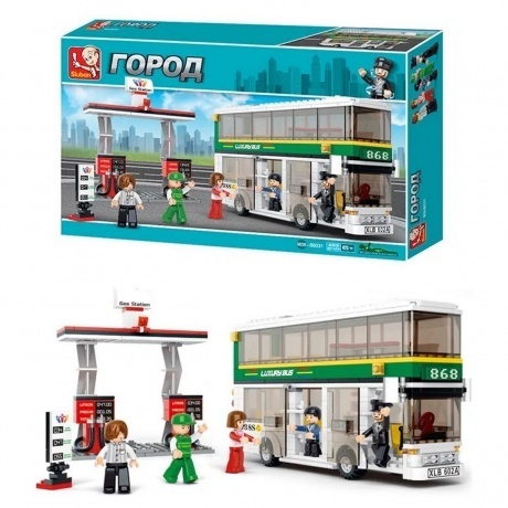 

Конструктор "Двухэтажный автобус.Маршрут 868" 403 детали в коробке