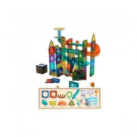 

Конструктор магнитный 97 деталей,8 шариков,наклейки (в контейнере)