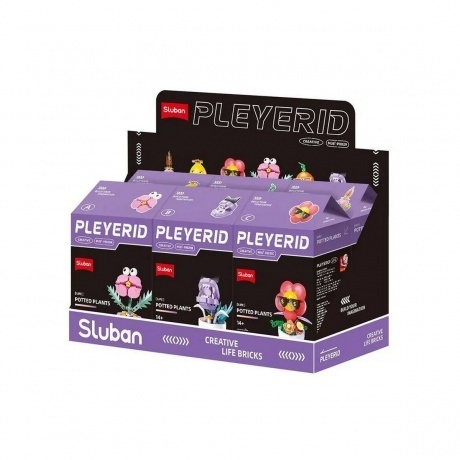 Конструктор "Растения в горшках" 70-113 деталей ,6 видов, Эмоции...