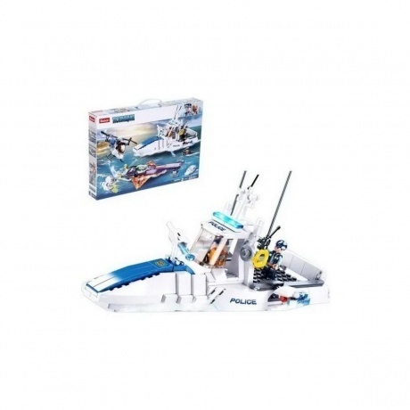 Конструктор "Полиция.Преследование в море" 559 деталей в коробке