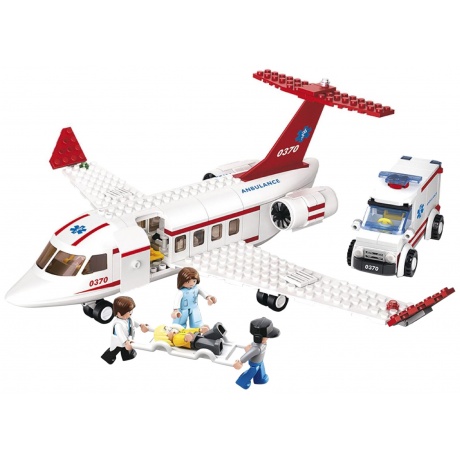 

Конструктор"Авиация"Самолет Скорой помощи(336дет)в коробке SLUBAN M38-B0370 отличное состояние