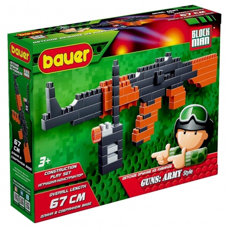 

Конструтор Bauer "Автомат АК-47 и портативная рация" 104 детали хорошее состояние