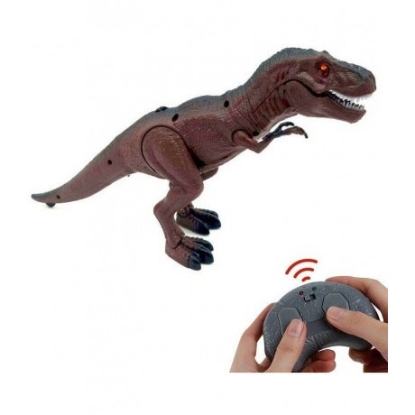 Динозавр T-Rex на РУ (свет,звук) в коробке светятся глаза;подвижные конечности;рычит 9989 - фото 2
