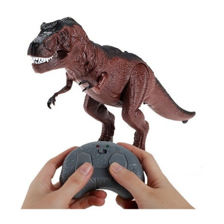 Динозавр T-Rex на РУ (свет,звук) в коробке светятся глаза;подвижные конечности;рычит 9989 - фото 7