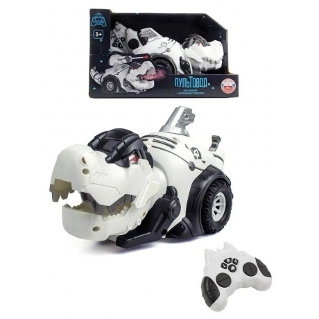 

Динозавр на РУ с аккумулятором (свет,звук,пар) в коробке движение,сказки,песни,подвижные хвост и челюсть ZYA-A3124-2