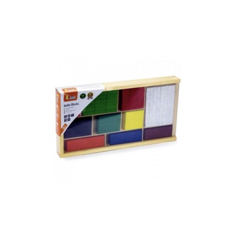 Конструктор блочный 308 деталей в ящике математические блоки разных цветов и размеров VIGA 56166 - фото 1