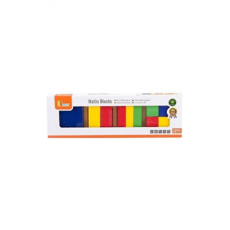 Блочный пазл 10 деталей в коробке 10 блоков разной формы и цветов VIGA 58647A - фото 3