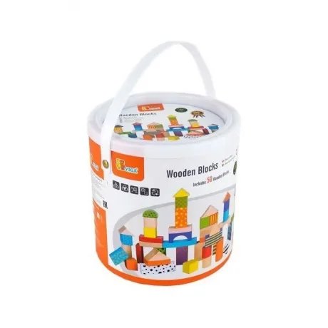 Конструктор "Городок" 50 деталей в ведре VIGA VG59695