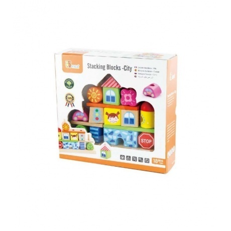 Конструктор блочный Город 23 дет.в коробке VIGA VG50043