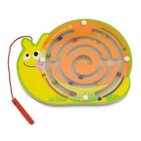 Магнитный лабиринт Улитка в коробке основане-поле,палочка с магн...