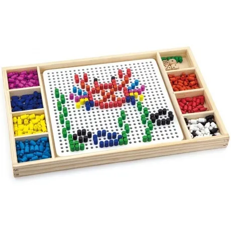 Набор 2в1 Мозайка+Игра Лудо в коробке VIGA VG59990