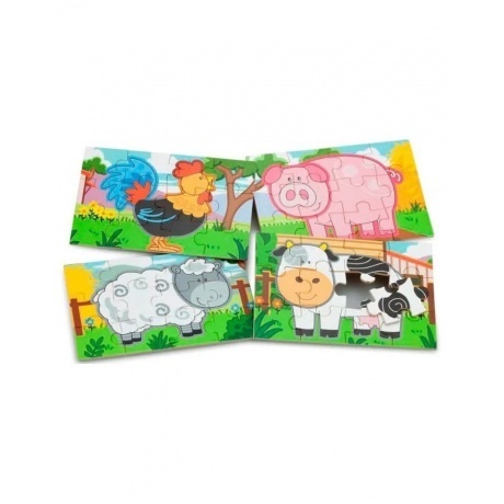 Пазл 4в1 "Ферма" (дерево)в коробке VIGA VG50069 - фото 2