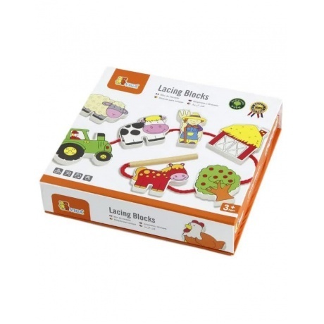 

Шнуровка "Ферма"(12 фигурок,шнурок)в коробке VIGA VG59548