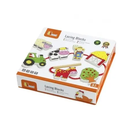 Шнуровка "Ферма"(12 фигурок,шнурок)в коробке VIGA VG59548