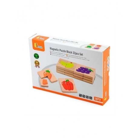 Магнитный пазл Фрукты (32 дет.) VIGA 50700 - фото 2