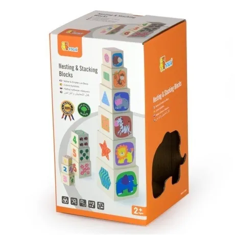 Пирамидка-кубики в коробке VIGA VG50392